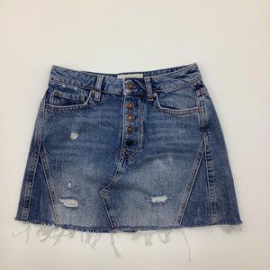 We The Free - Free People Button Fly Demin Distressed Shirt 25